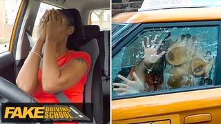 Fake Driving School - British ebony with natural boobs fucks her driving instructor