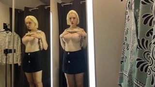 Try on haul sexy clothes, completely transparent try on in the fitting room