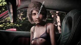 Small Boobs Skinny Girl Rougly Fucked in Car ⁎ FHD Gameplay