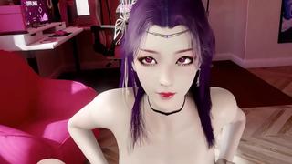 3D POV cute Asian babe have a hardcore sex with big cock