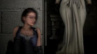 Resident Evil (Village Remake) ENF CMNF MMD: Lady Dimitrescu finds Jill Valentine and rips off all her clothes showing her big tits, pussy and ass, but she remains naked too | bit.ly 3YB7Epy