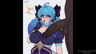 League Of Legends - Gwen Slideshow - League Of Legends Hentai Compilation